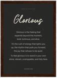 Glorious Word of Intention Framed print 21x29.7 cm / 8x12" Dark wood frame Carbon paper