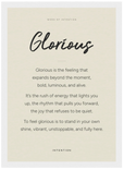 Glorious Word of Intention Framed print 21x29.7 cm / 8x12" White frame Linen paper