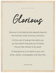 Glorious Word of Intention Framed print 30x40 cm / 12x16″ Wood frame Linen paper