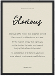 Glorious Word of Intention Framed print A3 (29.7 x 42 cm) Black frame Linen paper
