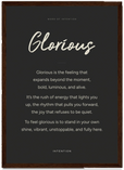Glorious Word of Intention Framed print A3 (29.7 x 42 cm) Dark wood frame Carbon paper