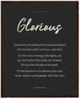 Glorious Word of Intention Framed print 40x50 cm / 16x20″ Dark wood frame Carbon paper