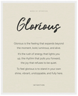 Glorious Word of Intention Framed print 40x50 cm / 16x20″ White frame Linen paper