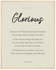 Glorious Word of Intention Framed print 40x50 cm / 16x20″ Wood frame Linen paper