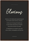 Glorious Word of Intention Framed print A2 (42 x 59.4 cm) Dark wood frame Carbon paper