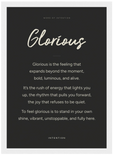 Glorious Word of Intention Framed print A2 (42 x 59.4 cm) White frame Carbon paper