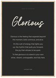 Glorious Word of Intention Framed print 50x70 cm / 20x28″ Wood frame Carbon paper