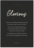 Glorious Word of Intention Framed print 70x100 cm / 28x40″ Black frame Carbon paper