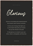 Glorious Word of Intention Framed print 70x100 cm / 28x40″ Dark wood frame Carbon paper