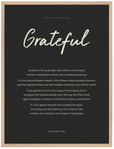 Grateful Word of Intention Framed print 60x80 cm / 24x32″ Wood frame Carbon paper
