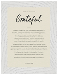 Grateful Word of Intention Framed print 13x18 cm / 5x7″ White frame Linen paper