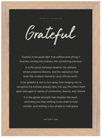 Grateful Word of Intention Framed print 21x29.7 cm / 8x12" Wood frame Carbon paper