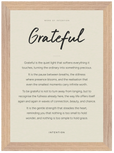 Grateful Word of Intention Framed print 21x29.7 cm / 8x12" Wood frame Linen paper