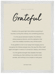 Grateful Word of Intention Framed print A3 (29.7 x 42 cm) White frame Linen paper