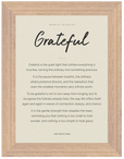 Grateful Word of Intention Framed print A3 (29.7 x 42 cm) Wood frame Linen paper