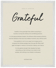 Grateful Word of Intention Framed print 40x50 cm / 16x20″ White frame Linen paper