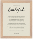 Grateful Word of Intention Framed print 40x50 cm / 16x20″ Wood frame Linen paper