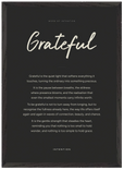 Grateful Word of Intention Framed print A2 (42 x 59.4 cm) Black frame Carbon paper