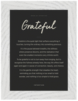 Grateful Word of Intention Framed print A2 (42 x 59.4 cm) White frame Carbon paper