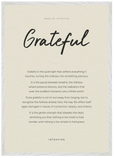 Grateful Word of Intention Framed print A1 (59.4 x 84.1 cm) White frame Linen paper