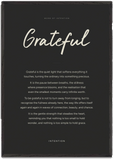Grateful Word of Intention Framed print 70x100 cm / 28x40″ Black frame Carbon paper