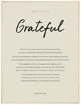 Grateful Word of Intention Framed print 60x80 cm / 24x32″ Wood frame Linen paper