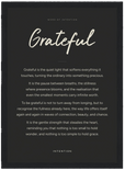Grateful Word of Intention Framed print 21x29.7 cm / 8x12" Black frame Carbon paper
