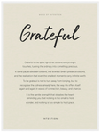 Grateful Word of Intention Framed print 30x40 cm / 12x16″ White frame Linen paper