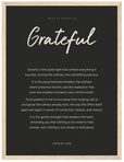 Grateful Word of Intention Framed print 30x40 cm / 12x16″ Wood frame Carbon paper