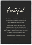Grateful Word of Intention Framed print A3 (29.7 x 42 cm) Black frame Carbon paper
