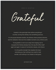 Grateful Word of Intention Framed print 40x50 cm / 16x20″ Black frame Carbon paper