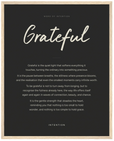 Grateful Word of Intention Framed print 40x50 cm / 16x20″ Wood frame Carbon paper