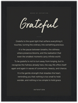 Grateful Word of Intention Framed print A2 (42 x 59.4 cm) Black frame Carbon paper