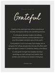 Grateful Word of Intention Framed print A2 (42 x 59.4 cm) White frame Carbon paper