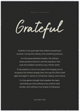 Grateful Word of Intention Framed print A1 (59.4 x 84.1 cm) Black frame Carbon paper