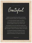 Grateful Word of Intention Framed print A1 (59.4 x 84.1 cm) Wood frame Carbon paper
