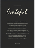 Grateful Word of Intention Framed print 70x100 cm / 28x40″ Black frame Carbon paper
