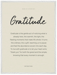 Gratitude Word of Intention Framed print 60x80 cm / 24x32″ White frame Linen paper