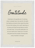 Gratitude Word of Intention Framed print 21x29.7 cm / 8x12" White frame Linen paper