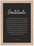 Gratitude Word of Intention Framed print 21x29.7 cm / 8x12" Wood frame Carbon paper