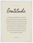 Gratitude Word of Intention Framed print 30x40 cm / 12x16″ White frame Linen paper