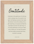 Gratitude Word of Intention Framed print A3 (29.7 x 42 cm) Wood frame Linen paper