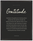 Gratitude Word of Intention Framed print 40x50 cm / 16x20″ Black frame Carbon paper