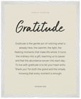 Gratitude Word of Intention Framed print 40x50 cm / 16x20″ White frame Linen paper
