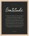 Gratitude Word of Intention Framed print 40x50 cm / 16x20″ Wood frame Carbon paper