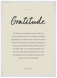 Gratitude Word of Intention Framed print A2 (42 x 59.4 cm) White frame Linen paper