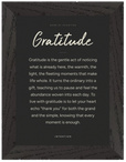 Gratitude Word of Intention Framed print A1 (59.4 x 84.1 cm) Black frame Carbon paper