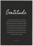 Gratitude Word of Intention Framed print 70x100 cm / 28x40″ Black frame Carbon paper