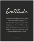 Gratitude Word of Intention Framed print 40x50 cm / 16x20″ Black frame Carbon paper