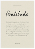 Gratitude Word of Intention Framed print 70x100 cm / 28x40″ White frame Linen paper